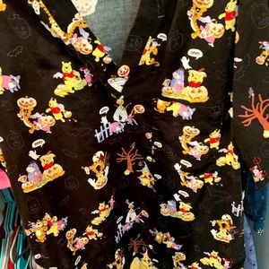 Halloween Disney scrub top